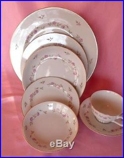 Noritake-Rose China-Occupied Japan- #2201-Wilma-7 Piece Place Setting