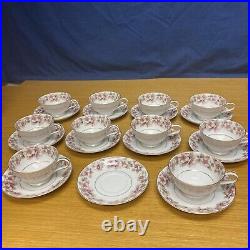 (10 Sets) Noritake China 5314 ELSINORE Footed Cups and Saucers