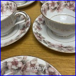 (10 Sets) Noritake China 5314 ELSINORE Footed Cups and Saucers