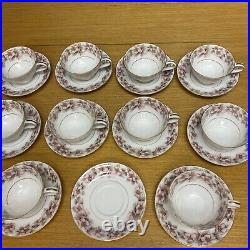 (10 Sets) Noritake China 5314 ELSINORE Footed Cups and Saucers