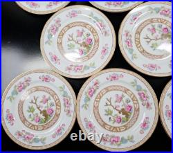 11 Noritake Carleton Bread Plates Set Vintage Indian Tree Dining Dishes MCM lot