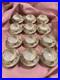 (12) Set Noritake Rodena Green Trim Gold Accents Roses Double Handle Soup Saucer