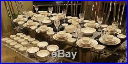 146pc Noritake Ivory China #7531 Gold Ivy China Quintessential Setting for 12
