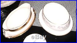 146pc Noritake Ivory China #7531 Gold Ivy China Quintessential Setting for 12
