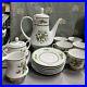 14 PCs NORITAKE HOLLY 2228 Tea Pot, Cups, Saucers, Creamer & Sugar Bowl