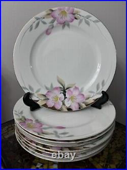 1920s Noritake Nippon Handpainted China 10pc Set in Azalea pattern, Japan, EUC
