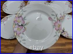 1920s Noritake Nippon Handpainted China 10pc Set in Azalea pattern, Japan, EUC