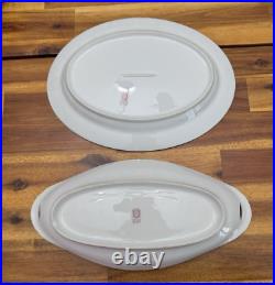 1920s Noritake Nippon Handpainted China 10pc Set in Azalea pattern, Japan, EUC