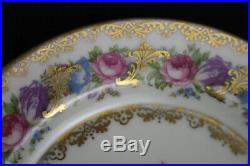 1940's Set 12 Noritake LADY ROSE Handpainted China Bread & Butter Plates #4082