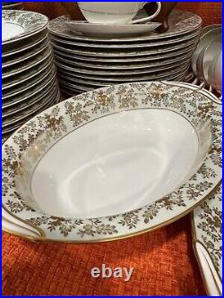 1950's Beautiful Gilded Gold Paint Noritake Japan Dinnerware. 5486 Pattern. Read