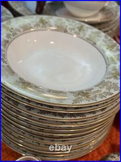 1950's Beautiful Gilded Gold Paint Noritake Japan Dinnerware. 5486 Pattern. Read