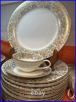 1950's Beautiful Gilded Gold Paint Noritake Japan Dinnerware. 5486 Pattern. Read