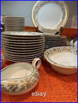 1950's Beautiful Gilded Gold Paint Noritake Japan Dinnerware. 5486 Pattern. Read