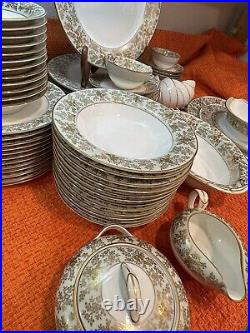 1950's Beautiful Gilded Gold Paint Noritake Japan Dinnerware. 5486 Pattern. Read