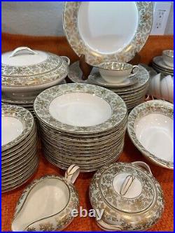 1950's Beautiful Gilded Gold Paint Noritake Japan Dinnerware. 5486 Pattern. Read