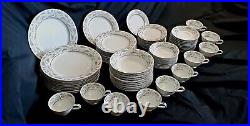 1950s RARE Noritake China Dinner & Serveware Set #5505 Doranne (84 pcs)