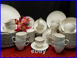 1960's Noritake Ambrosia 7567 Ivory China 7 Pc Place Setting / Service For 12