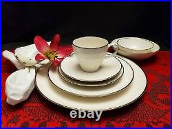 1960's Noritake Ambrosia 7567 Ivory China 7 Pc Place Setting / Service For 12