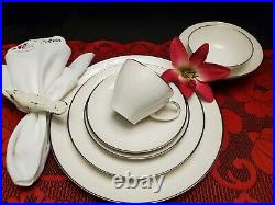 1960's Noritake Ambrosia 7567 Ivory China 7 Pc Place Setting / Service For 12