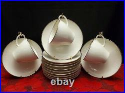 1960's Noritake Ambrosia 7567 Ivory China 7 Pc Place Setting / Service For 12