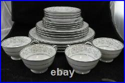 20 Pc Estate Set! Noritake Oxford 5767 Dinner Salad Bnb Plates Tea Cup Saucer