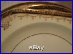 20 Pc Set /Steubenville China Four 5Pc Place Settings Ivory Black and Gold Rims