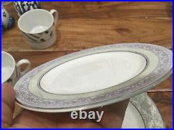 20 pc Noritake Piece Setting Sanderville New Lineage Bone China Dinnerware for 4