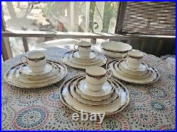21 PIECE NORITAKE PALAIS ROYAL Bone China Dinner Setting For 4 People NICE
