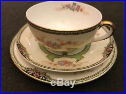 21-Pc Vintage Japanese Noritake Floreal Fine China Porcelain Tea Set 76839