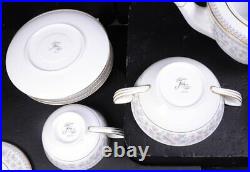 (21pc) NORITAKE 6933 SHARLENE Fine Bone China Dinnerware LUNCHEON SET Tea Pot