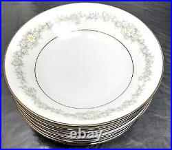 22 Piece Set Vintage Noritake Donegal Fine China Dishes Floral Platinum Trim