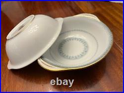 24 Pc Noritake Maya Bone China Set for 4 w Deep Pasta Cereal Bowl