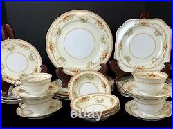 24 Pc Noritake Vanessa Set for 4 Bone China w Accent Plate 1933-52 Mark Cream