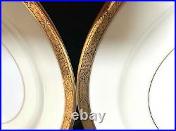 27 Pc Noritake Goldkin Set for 4 Bone China White Antique Gold