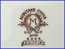 27 Pc Noritake Goldkin Set for 4 Bone China White Antique Gold