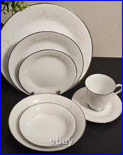 28pc Noritake 2752 Temptation 4 Place Settings 7pc Each Plates, Bowls, Cup, Saucer