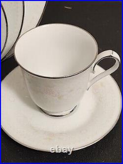 28pc Noritake 2752 Temptation 4 Place Settings 7pc Each Plates, Bowls, Cup, Saucer