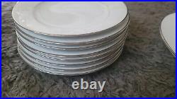 28pc. Noritake Ranier 6609 Japan Fine China Set White with Embossed Flowers