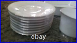 28pc. Noritake Ranier 6609 Japan Fine China Set White with Embossed Flowers