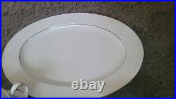 28pc. Noritake Ranier 6609 Japan Fine China Set White with Embossed Flowers