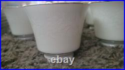 28pc. Noritake Ranier 6609 Japan Fine China Set White with Embossed Flowers