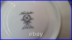 28pc. Noritake Ranier 6609 Japan Fine China Set White with Embossed Flowers