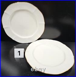 (2) Noritake Chandon 5 Pc Place Settings White Floral Gold Trim Elegant Dish Lot