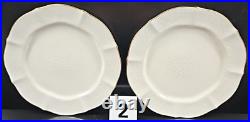 (2) Noritake Chandon 5 Pc Place Settings White Floral Gold Trim Elegant Dish Lot
