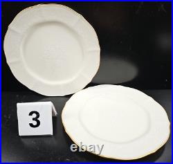 (2) Noritake Chandon 5 Pc Place Settings White Floral Gold Trim Elegant Dish Lot