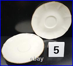 (2) Noritake Chandon 5 Pc Place Settings White Floral Gold Trim Elegant Dish Lot
