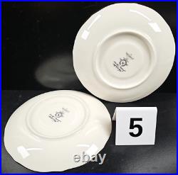 (2) Noritake Chandon 5 Pc Place Settings White Floral Gold Trim Elegant Dish Lot