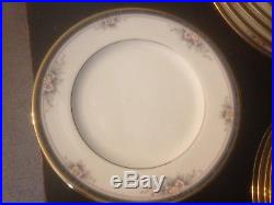 30 pc. NORITAKE CHINA ONTARIO 6 PLACE SETTING #3763-DINNER, SALAD, BREAD, CUP, SAUCER