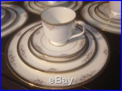 30 pc. NORITAKE CHINA ONTARIO 6 PLACE SETTING #3763-DINNER, SALAD, BREAD, CUP, SAUCER