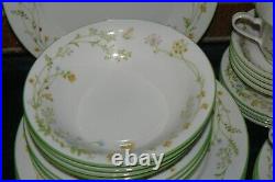 31 Piece Set of Noritake Ivory China Set Reverie #7191 Pattern Service for 4 EUC